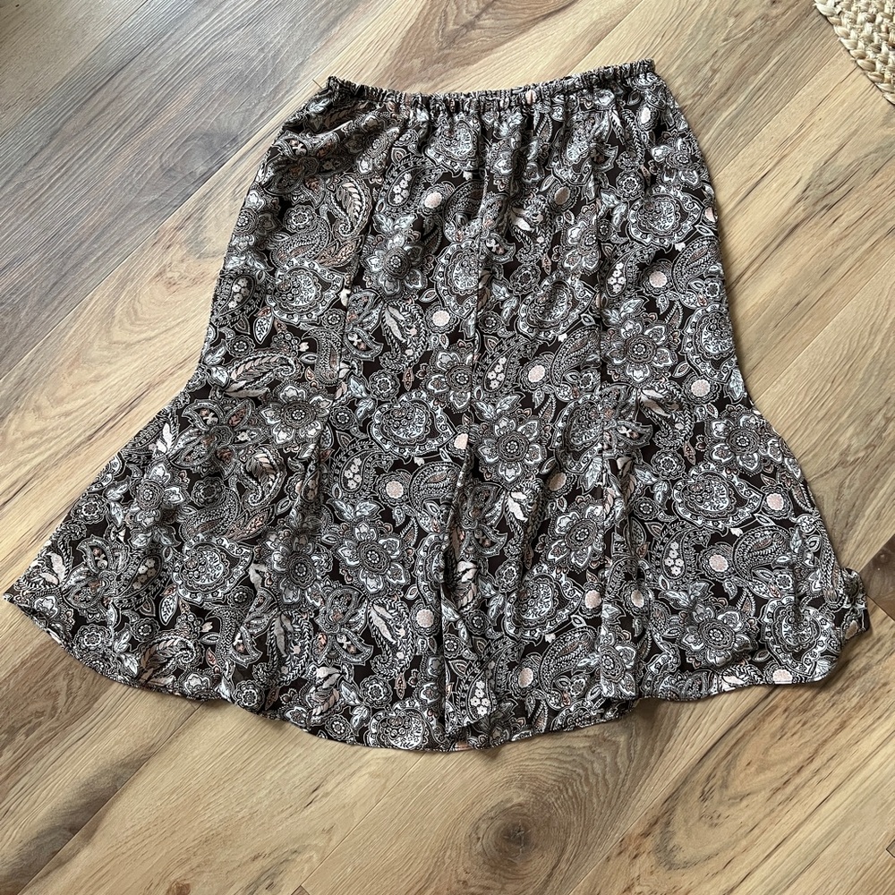 Brown paisley skirt